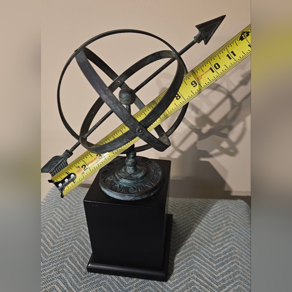 Vintage Decorative Wood & Iron Armillary from Ethan Allen. 4.07 lbs. - Picture 3 of 5